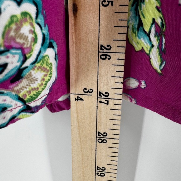 J. Jill Womens Large Navy Pink Floral Rayon Sleeveless Tunic Top Boho Cottagecor - Picture 8 of 8